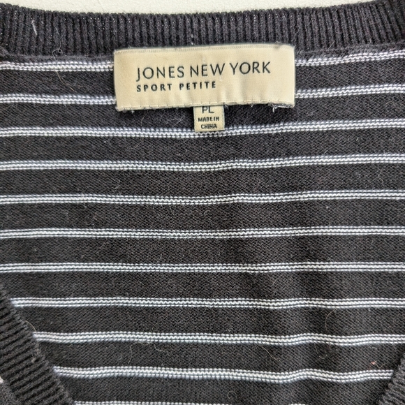 Jones New York cotton knit sweater size petite large - Picture 3 of 8